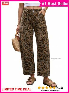 Mid Rise Barrel Wide Leg Cropped Stretch Denim Jeans
